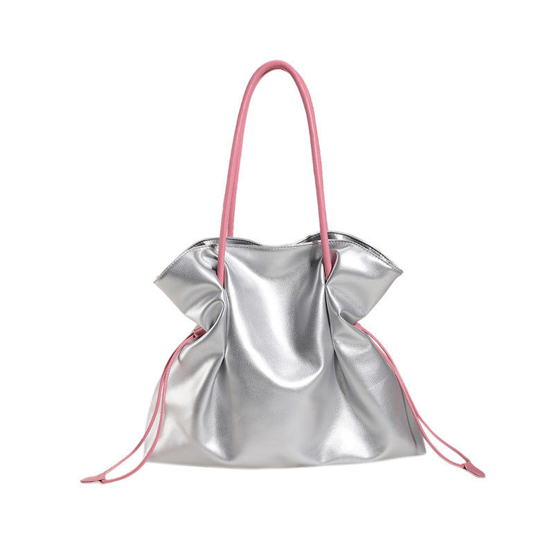 Wholesale PU Minimalist Drawstring Bucket Bags